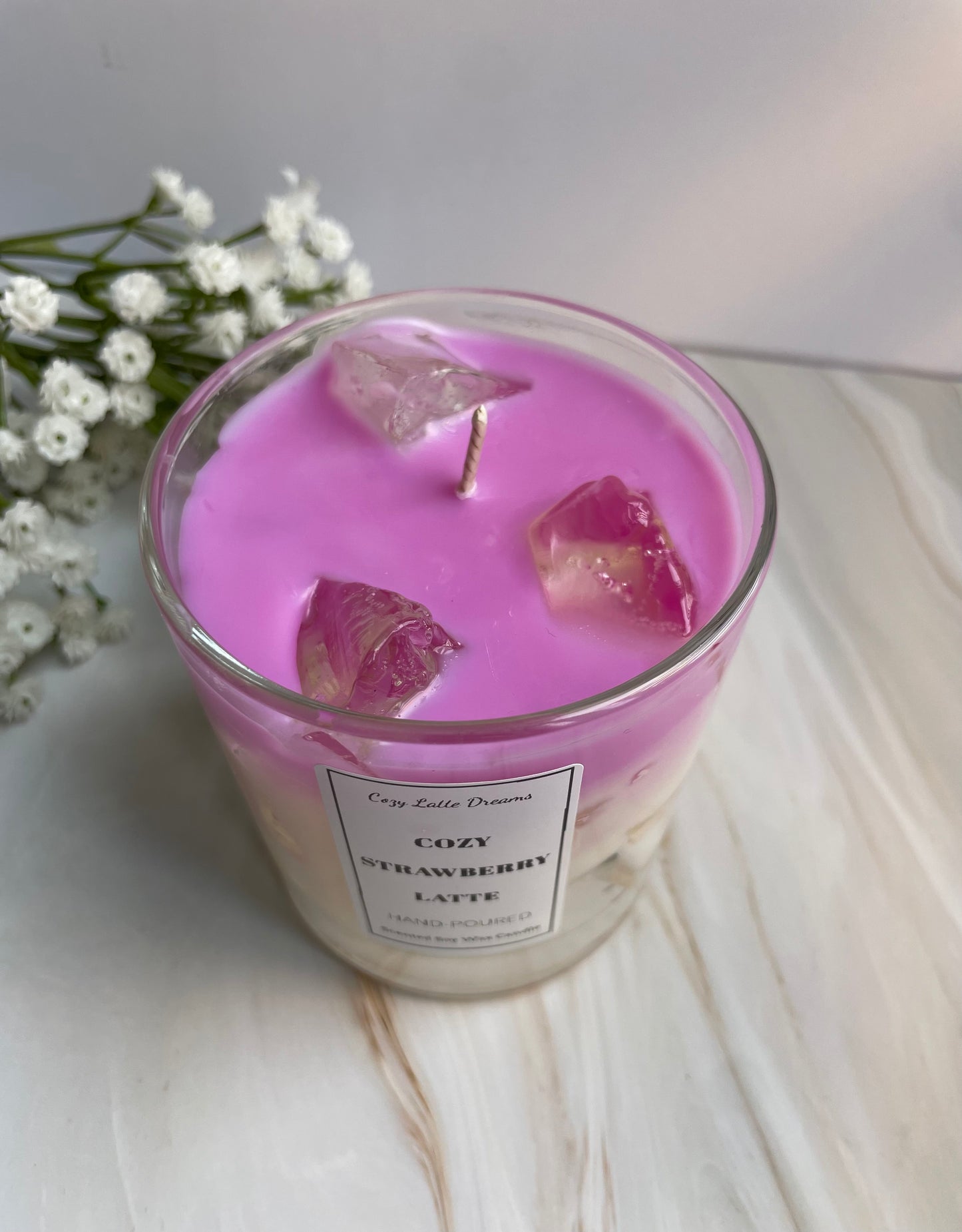 Cozy Strawberry Latte Candle